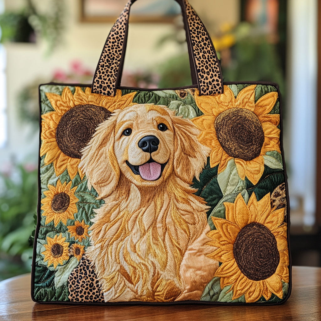 Zonnebloem gouden liefde — gewatteerde shopper