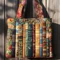 Bloemen en boeken — gewatteerde shopper
