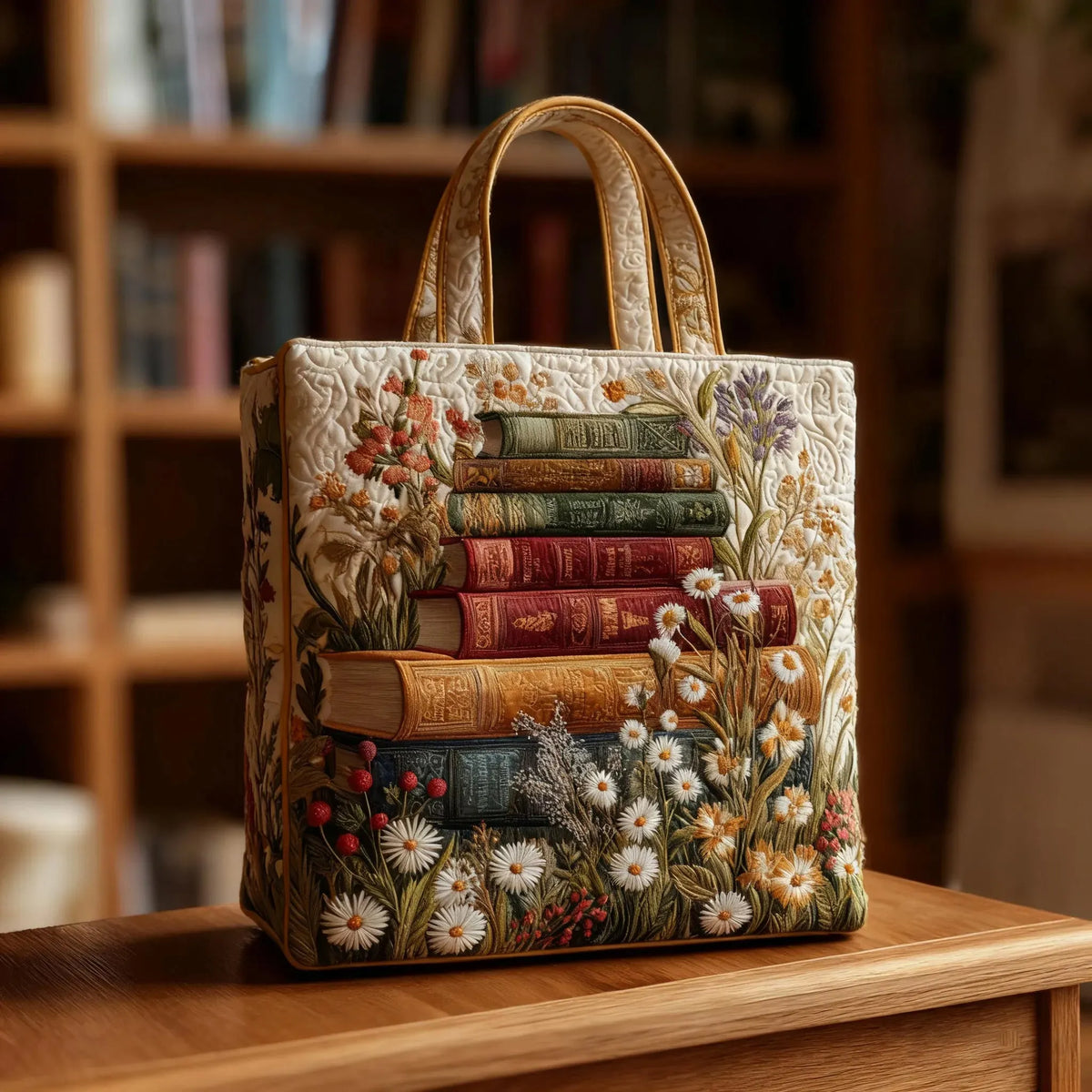 Bloemenpatroon — ambachtelijke gewatteerde tas