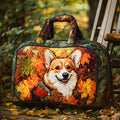 Corgi in de herfst — gewatteerde weekendtas