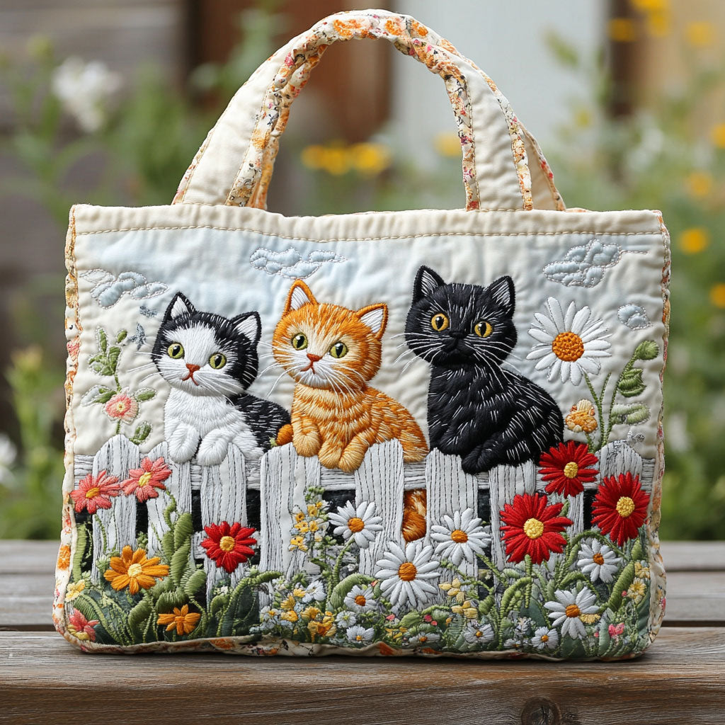 Dromende poesjes — gewatteerde shopper