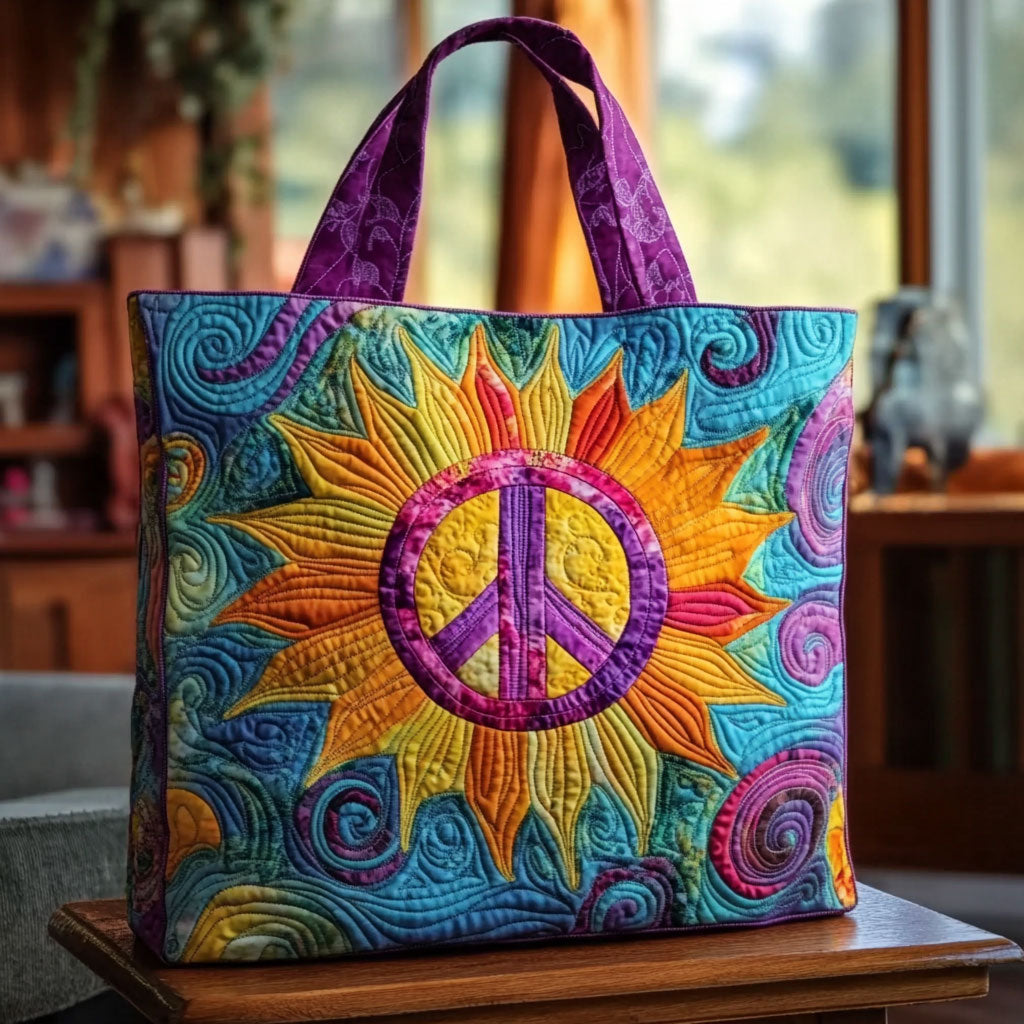 Zonnebloem zielsglans — gewatteerde shopper